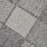 Taupe brown check non-slip flat weave runner rug - view 6