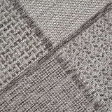 Taupe brown non-slip flat weave sisal-look rug