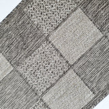 Taupe brown check non-slip flat weave runner rug - view 16