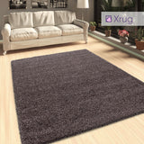 Taupe Brown Shaggy Rug Extra Large Small Fluffy Carpet Living Room Bedroom Deep Pile Mat