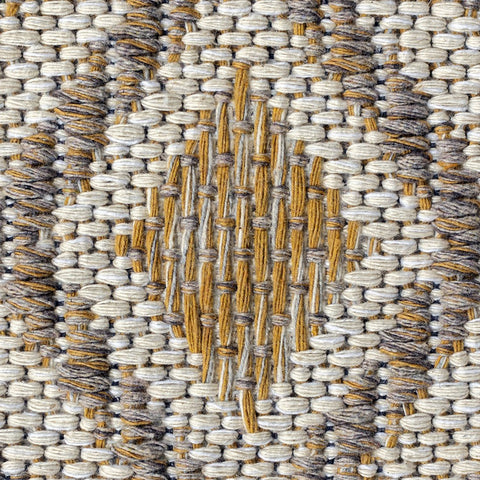 Brown Beige Cream Yellow Ochre Rug Modern Geometric Diamond Trellis Pattern Carpet Jute Look Flat Weave Cotton Rug Bedroom Area Small Large Mat Living Room Lounge Woven Contemporary Floor New 192x290cm 114x170cm 153x230cm