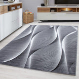 Modern Rug Grey Black Abstract Pattern Bedroom Carpets Small X Large Runner Mat