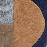 Navy Blue Beige Cream Terracotta Grey Multi Coloured Rug Geometric Plain Circle Pattern Carpet Modern Wool Rug Bedroom Area Mat Small Extra Large Hall Mat Living Room Lounge Woven Short Pile Contemporary Floor New 120x170 160x230 200x290