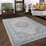 Vintage Grey Rug Oriental Pattern Large Small Hallway Runner Large Small Living Room Bedroom Carpet Mat