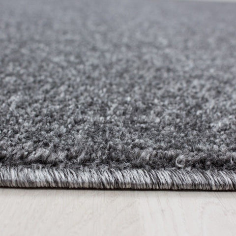 Grey Bedroom Rug Small X Large Plain Woven Carpet Modern Dining Room Hallway Mat