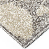 Modern Rug Grey Ivory Nature Pattern Floor Mat Small Large Bedroom Lounge Carpet