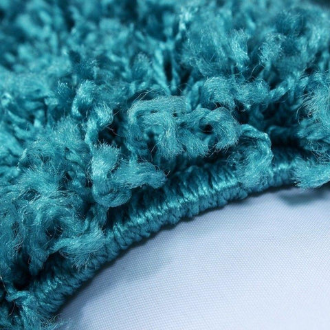 Shaggy Rug Modern Blue High Pile Fluffy Mat Small Large Plain Living Room Carpet