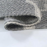 Grey Trellis Rug 100% Cotton Large Small XL Rug Runner Washable Flat Weave Carpet Mat