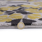 Grey Mustard Rug Modern Pattern Yellow Ochre Carpet Small Large Living Room Mats