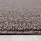 Modern Rug Plain Brown Mocca Woven Short Pile Carpet Badroom Living Room Area Lounge Mat Small Large XL