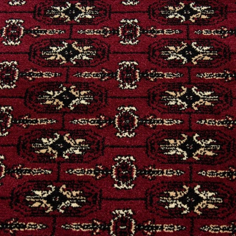 Traditional Rug Red Black Beige Border Design Carpet Oriental Bedroom Lounge Mat