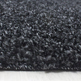 Shaggy Rug Modern Anthracite Fluffy Room Mat Long Pile Round Carpets Small Large