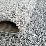 Silver Rugs Grey Shuggy Rug Soft Fluffy Carpet Long Pile Living Room Bedroom Mat