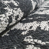 Grey Black Distressed Rug Washable Cotton Carpet Large Small Runner Living Room Bedroom Mat