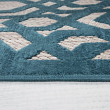  Teal Blue Beige Rug Modern Geometric Trellis Pattern Carpet Jute Look Flat Weave Polypropylene Rug Bedroom Area Mat Small Large Runner Hall Mat Living Room Lounge Woven Contemporary Floor New 120x170cm 160x230cm 80x150cm 66x230cm 66x300cm 160x160cm Round