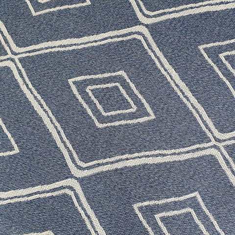 Cotton Rug Navy Blue Diamond Pattern Washable Modern Woven Mat Carpet Small Extra Large