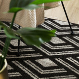 Modern Pattern Rug for Living Room Abstract Dark Brown Carpet Large Floor Mats