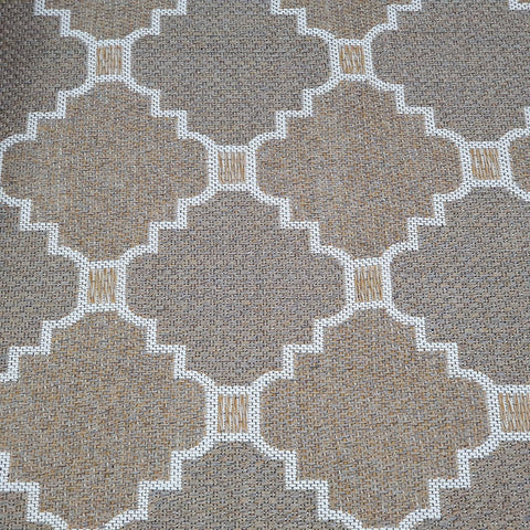 Cotton Rug Trellis Brown Beige Taupe Small Extra Large Runner Flatweave Carpet Rug Washable Woven Mat