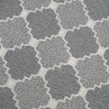 Grey Trellis Rug 100% Cotton Large Small XL Rug Runner Washable Flat Weave Carpet Mat