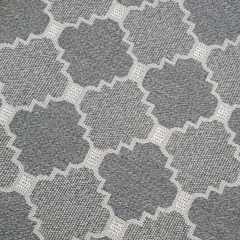 Grey Trellis Rug 100% Cotton Large Small XL Rug Runner Washable Flat Weave Carpet Mat