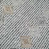 Grey Rug Modern Shabby Chick Pattern 100% Cotton Small Large XL Washable New Mat Flat Weave Rugs Stirped Diamond Design