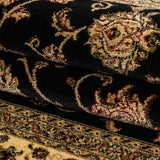 Large Traditional Rug Small Oriental Black Beige Patterned Carpet Room Floor Mat