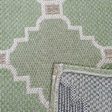 Green Cotton Rug Trellis 100% Cotton Small Extra Large Rug Runner Washable Flat Weave Living Room Bedroom Carpet Woven Mat