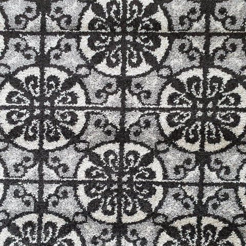 Grey Trellis Rug Oriental Pattern Carpet Small Large Woven Low Pile Living Room Mats