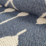 Cotton Rug Navy Blue Diamond Pattern Washable Flat Weave Mat Woven Carpet Small Extra Large