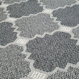 Grey Trellis Rug 100% Cotton Large Small XL Rug Runner Washable Flat Weave Carpet Mat