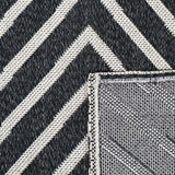 Modern Black Rug 100% Cotton Washable Large Small Living Room Carpet White Cream Geometric Pattern Flat Woven Mat