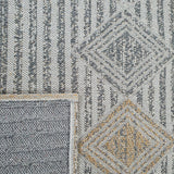 Grey Rug Modern Shabby Chick Pattern 100% Cotton Small Large XL Washable New Mat Flat Weave Rugs Stirped Diamond Design