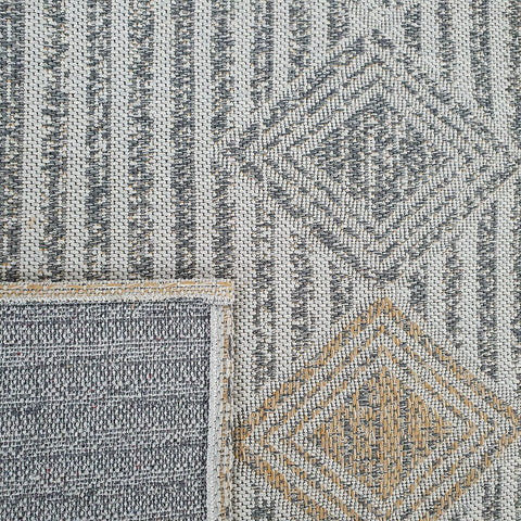 Grey Rug Modern Shabby Chick Pattern 100% Cotton Small Large XL Washable New Mat Flat Weave Rugs Stirped Diamond Design