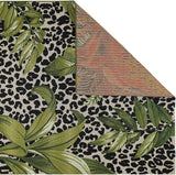 Outdoor Rug Animal Print Tropical for Decking Patio Garden Large Small Mat Cream Green Black Leopard Floral Palm Pattern