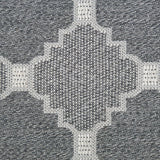 Grey Trellis Rug 100% Cotton Large Small XL Rug Runner Washable Flat Weave Carpet Mat