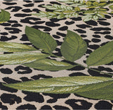 Outdoor Rug Animal Print Tropical for Decking Patio Garden Large Small Mat Cream Green Black Leopard Floral Palm Pattern