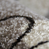 Modern Floral Design Rug Silver Grey White Soft Low Pile Woven Floor Carpet for Living Room or Bedroom