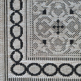 Grey Trellis Rugs Flat Weave Woven Black Patterned Rugs Kitchen Dining Room Hallway Area Mats