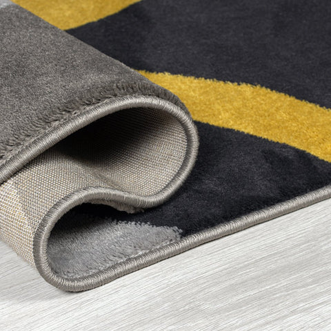 Grey Yellow Ochre Rug Circles Geometric Pattern Small Large Woven Carpet New Carpet Living Room Bedroom Area  Mat 80x150 120x170 160x230 Polypropylene