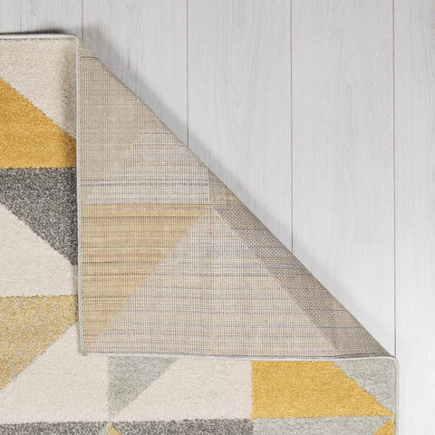 Grey Yellow Ochre Rug Geometric Long Runner Woven Rug Small Extra Large Living Room Carpet New Mat