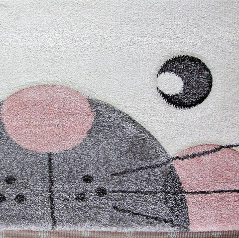 Kids Pink Rug Nursery Mat Thick Soft Animals Children Bedroom Carpet Girls Playroom Mat Pink Bunny