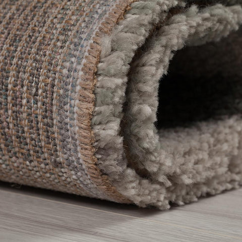 Mint Green Grey Rug Modern Thick Pile Geometric Mat Small X Large Bedroom Carpet
