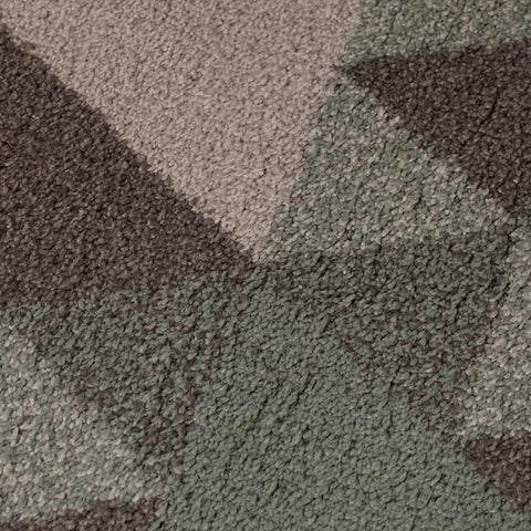 Mint Green Grey Rug Modern Thick Pile Geometric Mat Small X Large Bedroom Carpet