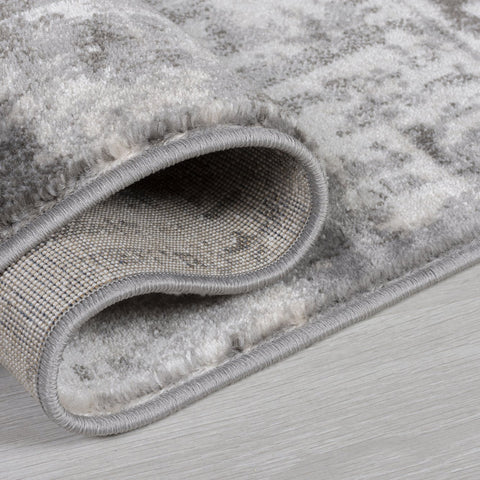 Grey White Cream Rug Oil Painting Abstract Mat Small Large Bedroom Carpet Contemporary Modern Patterned Carpet Living Room Bedroom Area Lounge Mats Woven Polypropylene Heatset Short Low Pile 120x170 160x230 80x150