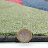 Modern Multi Coloured Rug Abstract Contour Cut Pattern Carpet Small Room Mat New