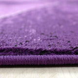 Modern Purple Rug Abstract Small Large Geometric Pattern Mat Living Room Carpets