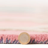 Oriental Wool Rug Pink and Blue Modern Pattern Carpet Living Room Lounge Mat New