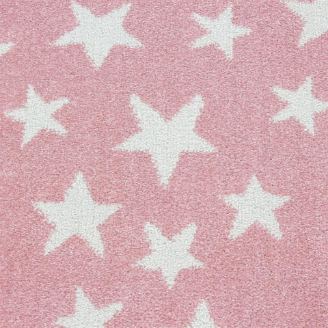 Kids Animal Rug Pink Cream White Stars Pattern Childrens Bedroom Play Room Floor Mat Baby Nursery Girls Boys Unisex Stars Carpet Small Large 120x170 160x230 80x150 120 160 Round Polypropylene Friese Short Low Pile