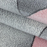 Grey Pink Black Rug Modern Designer Abstract Geometric Patterned Small X Large Room Runner Hallway Carpet Living Room Bedroom Area Lounge Mats Woven Polypropylene Heatset Short Low Pile 120x170 200x290 160x230 80x150