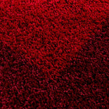 Red Rug Modern Border Design Fluffy Shaggy Floor Mat High Pile Room Hall Carpets